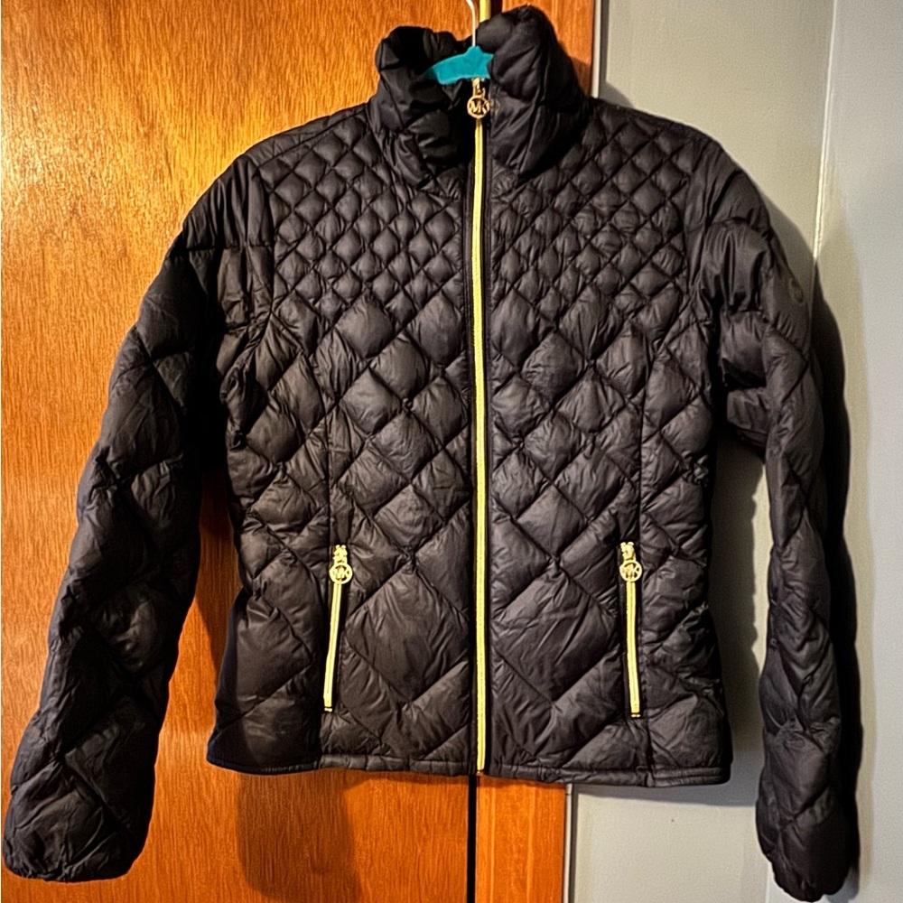 Michael Kors Quilted Black Jacket Women’s Size Medium